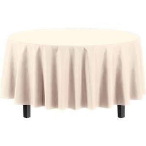 New Sferra Harrow Round Tablecloth 90" plain mitered hem color: oyster (ivory)